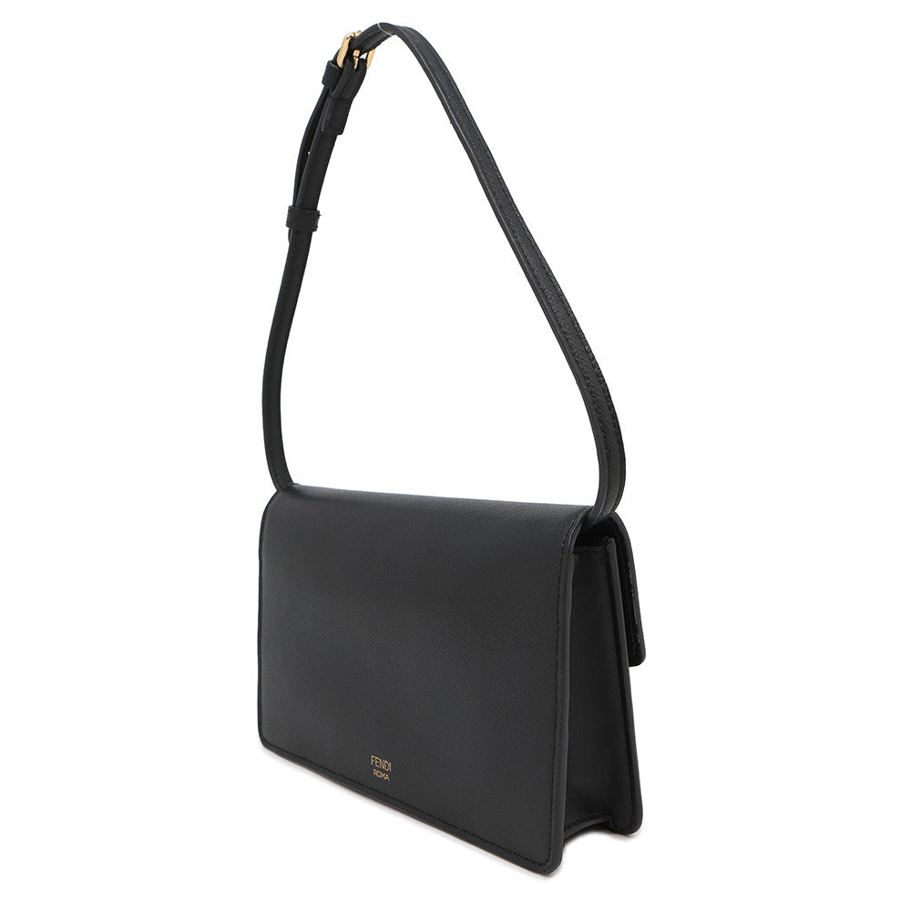 FENDI FFDiamond Shoulder Wallet Black8M0488 Leather