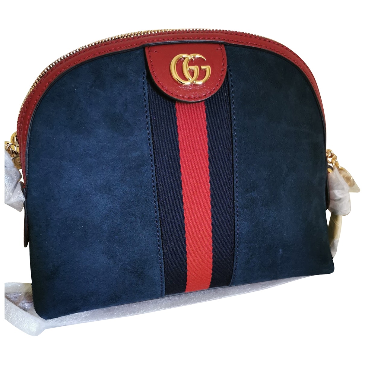 Gucci ophidia blue suede handbag