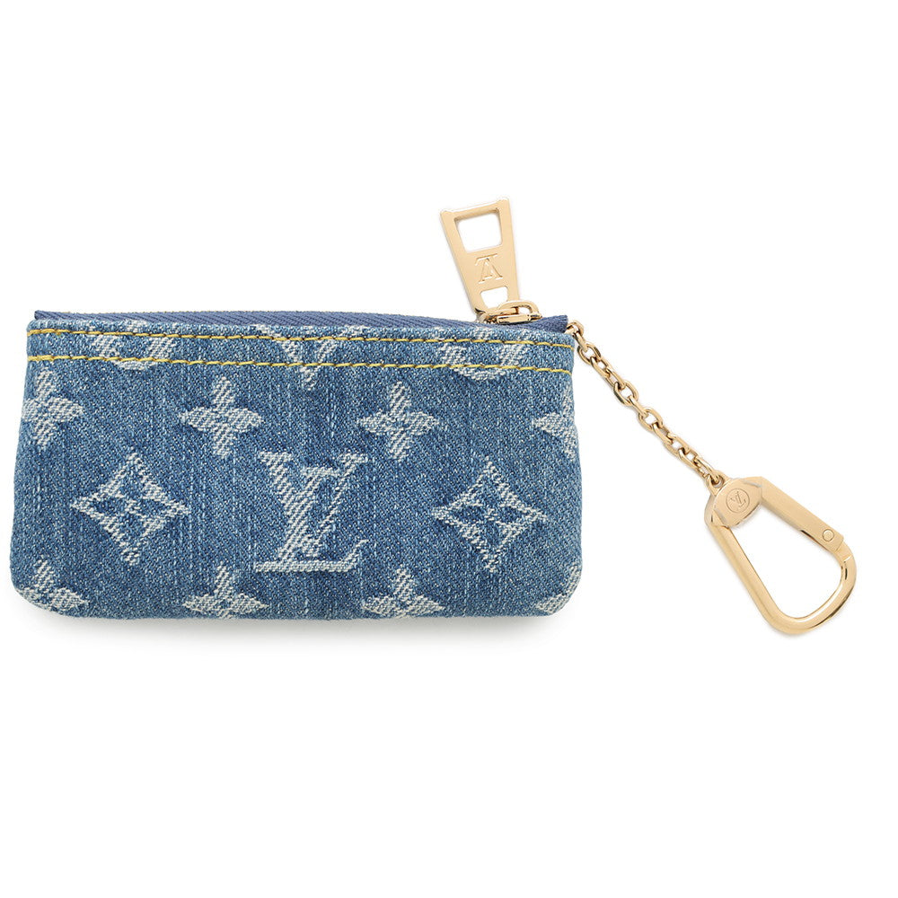 LOUIS VUITTON Pochette Cles BlueM82961 Monogram Denim