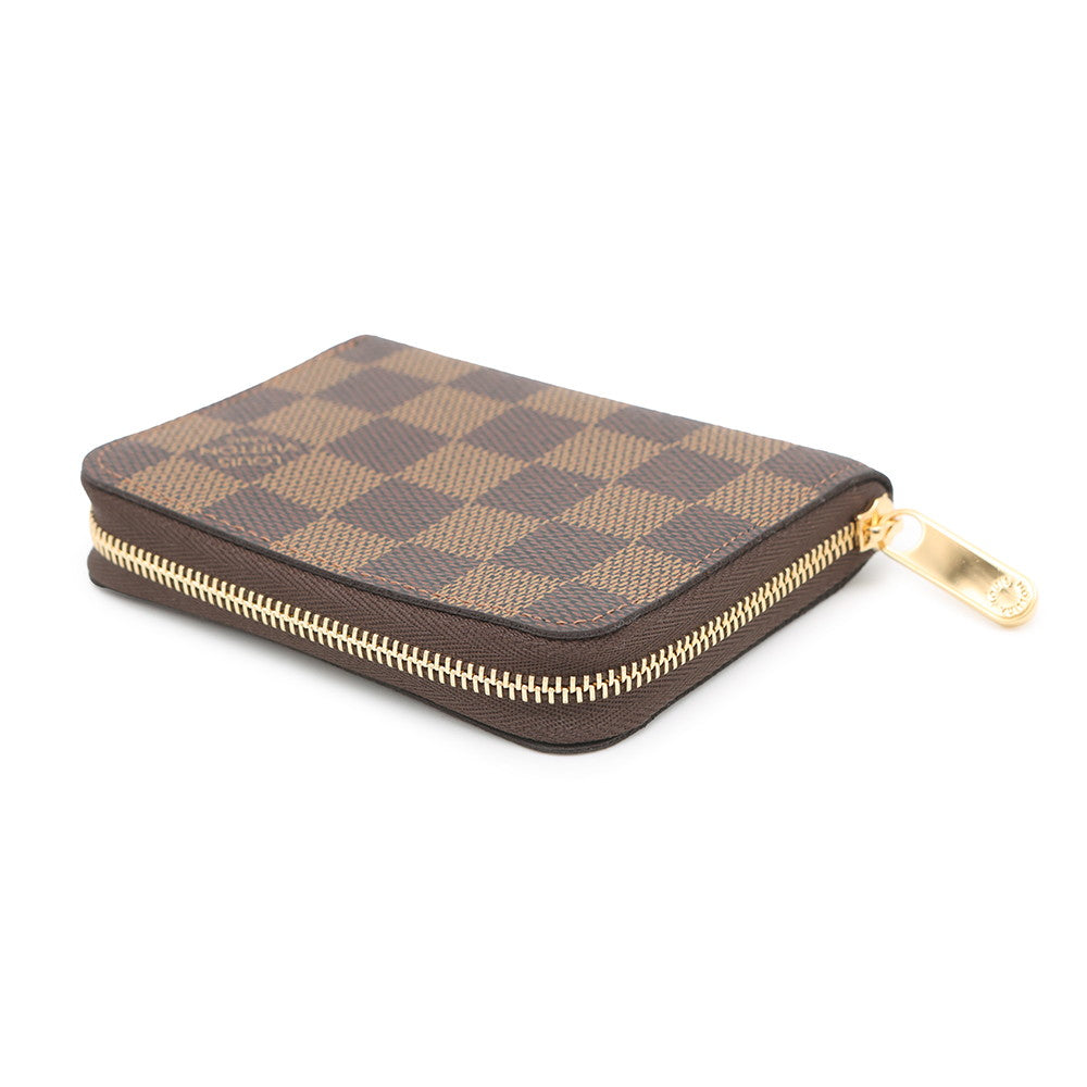 LOUIS VUITTON Zippy Coin Purse BrownN63070 Damier Ebene Canvas