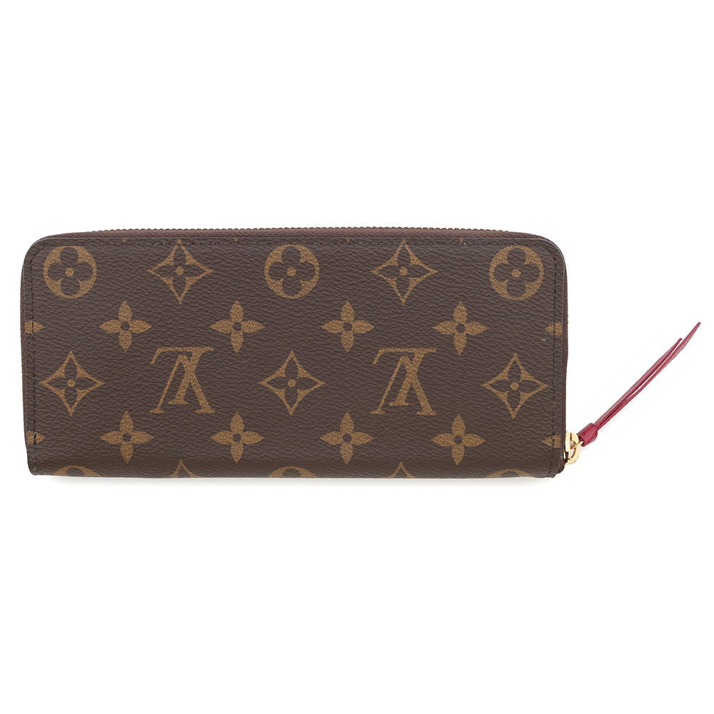 LOUIS VUITTON Portefeuille Clemence FuchsiaM60742 Monogram