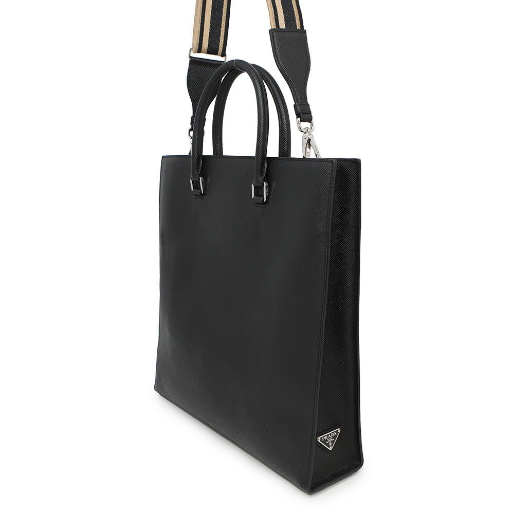 PRADA ?Saffiano Leather 2way Tote Bag Black2VG084 Leather