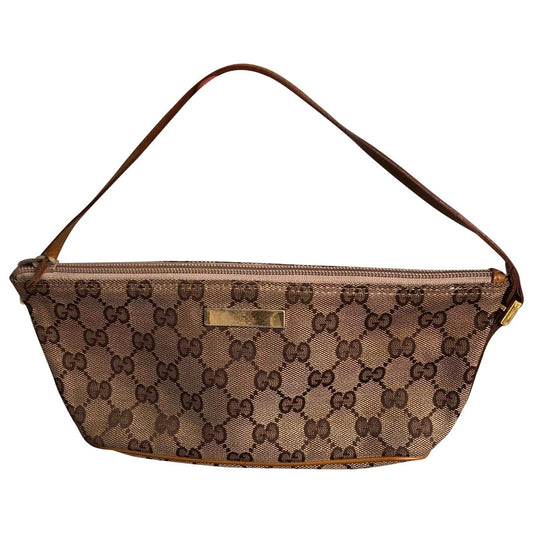Gucci beige cloth clutch bag