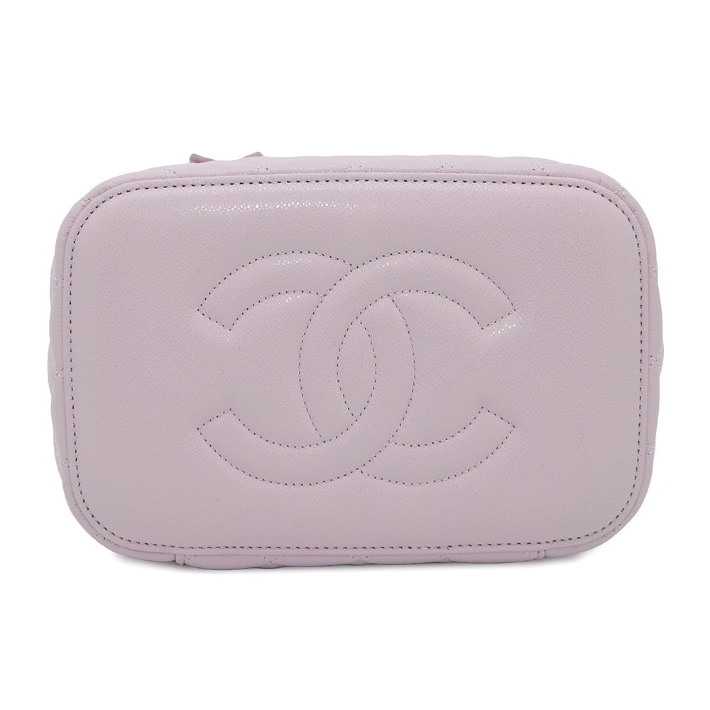 CHANEL Matelasse vanity bag Light PurpleAP2573 Caviar Leather