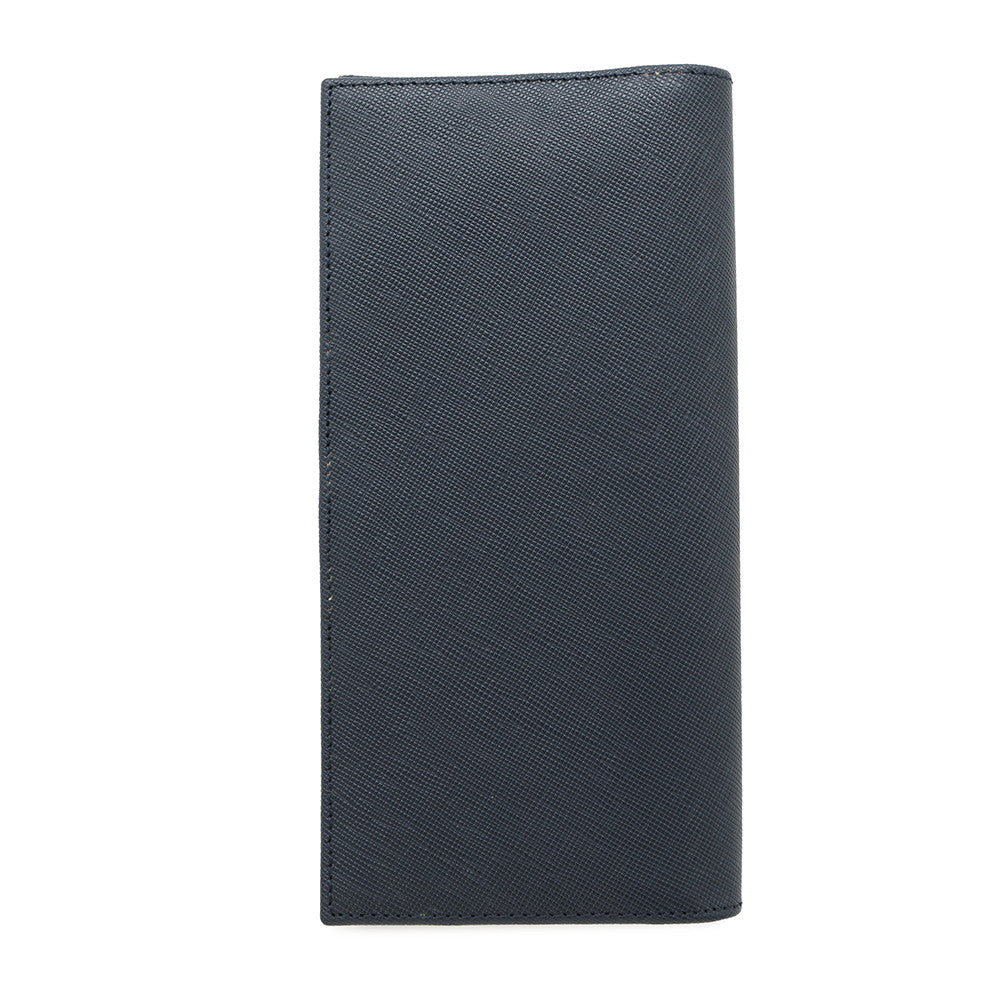 PRADA Folded Long Cloth Navy2M0836 Saffiano LeatherLeather
