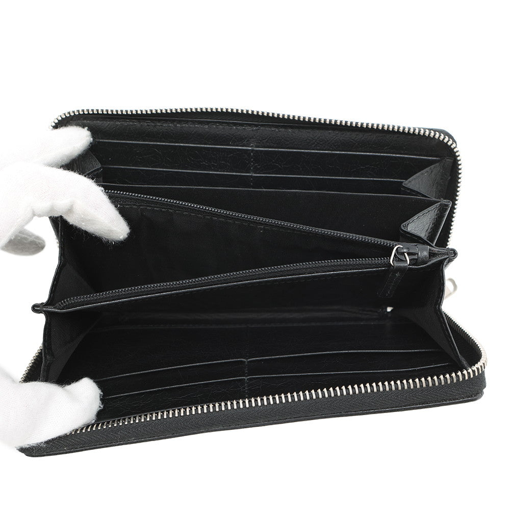 GUCCI Interlocking G Zip Around Long Wallet Black575988 Leather