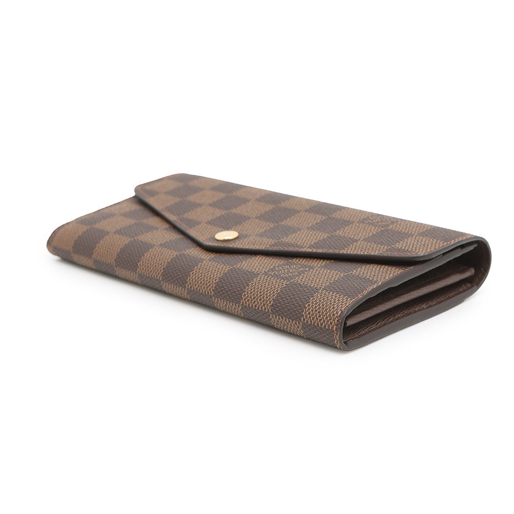 LOUIS VUITTON Portefeuille Sarah BrownN63209 Damier Ebene Canvas