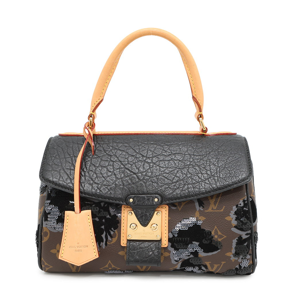 LOUIS VUITTON carrol Brown/NoirM40434 Monogram Fleur de Jae