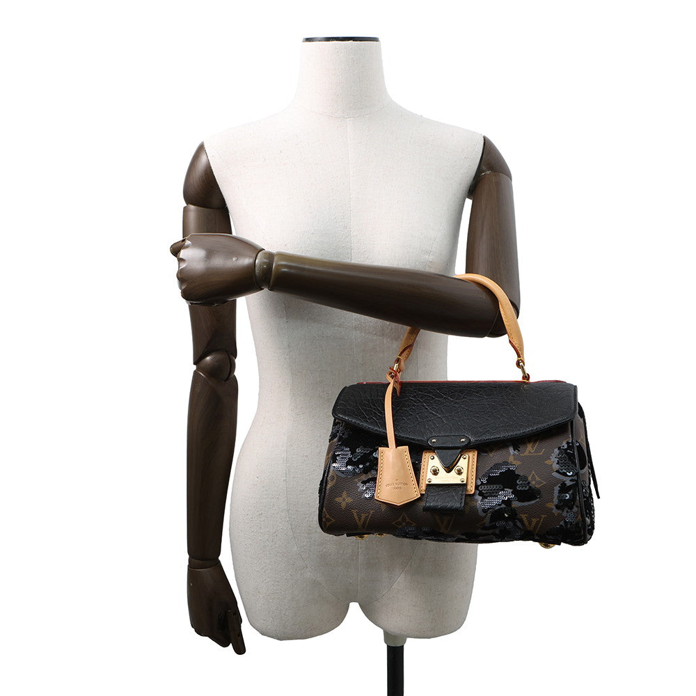 LOUIS VUITTON carrol Brown/NoirM40434 Monogram Fleur de Jae