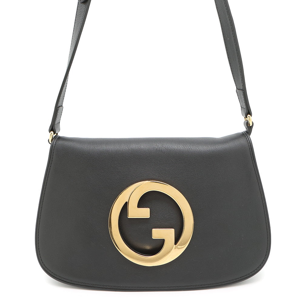 GUCCI Blondie 2WAY Shoulder Black699268 Leather Size Small
