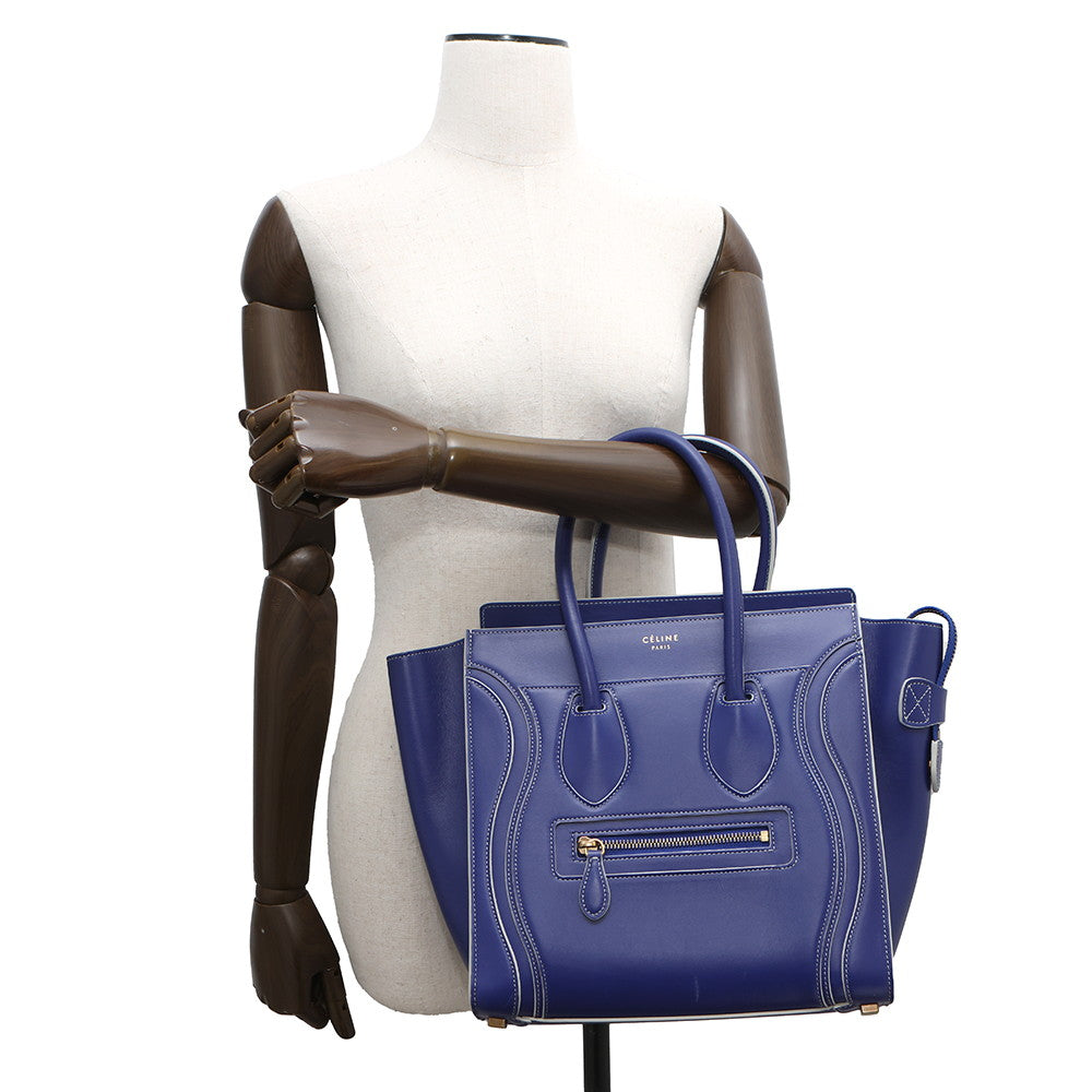 CELINE Luggage shopper Blue189793 Leather Size micro
