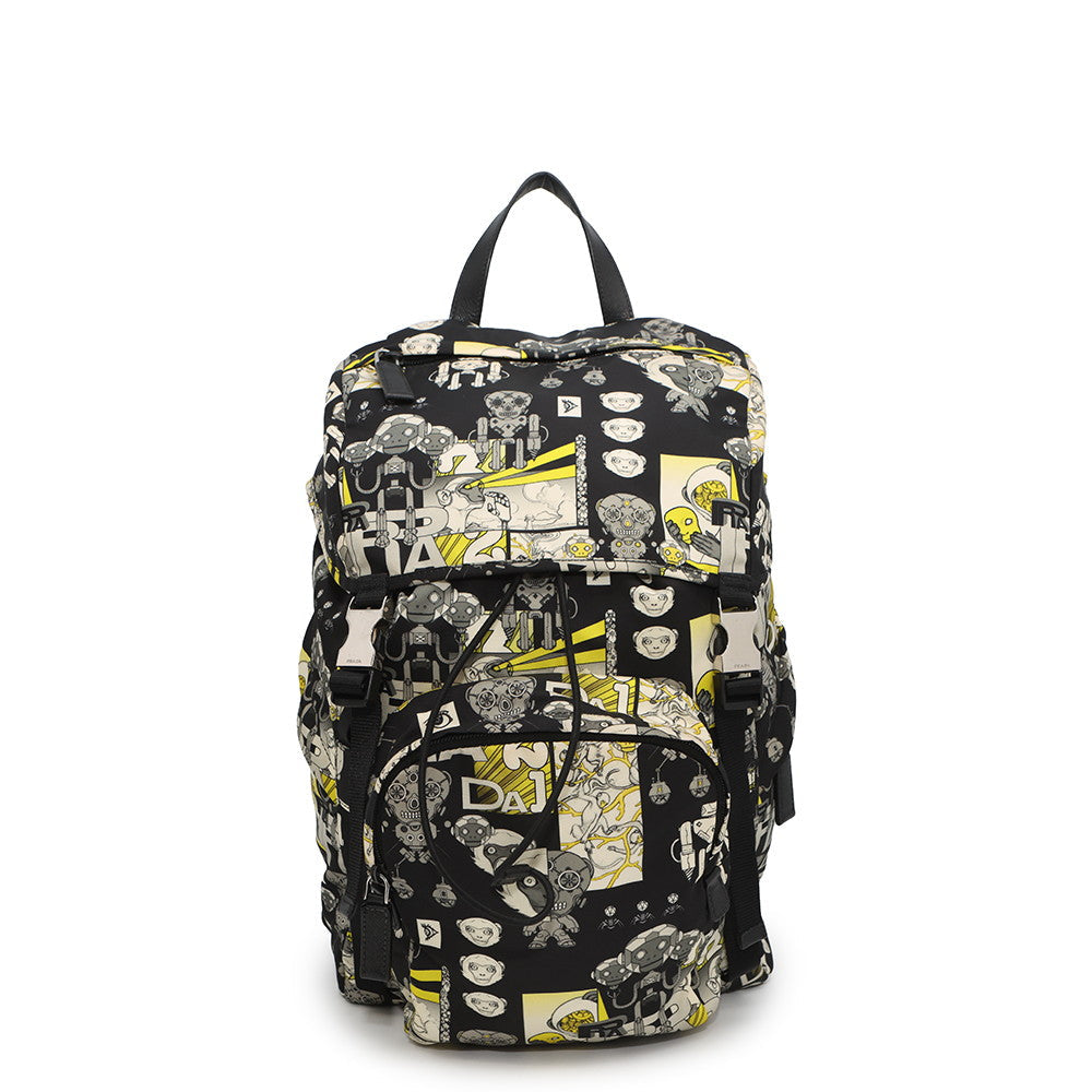 PRADA ?Comic Backpack Black Nylon