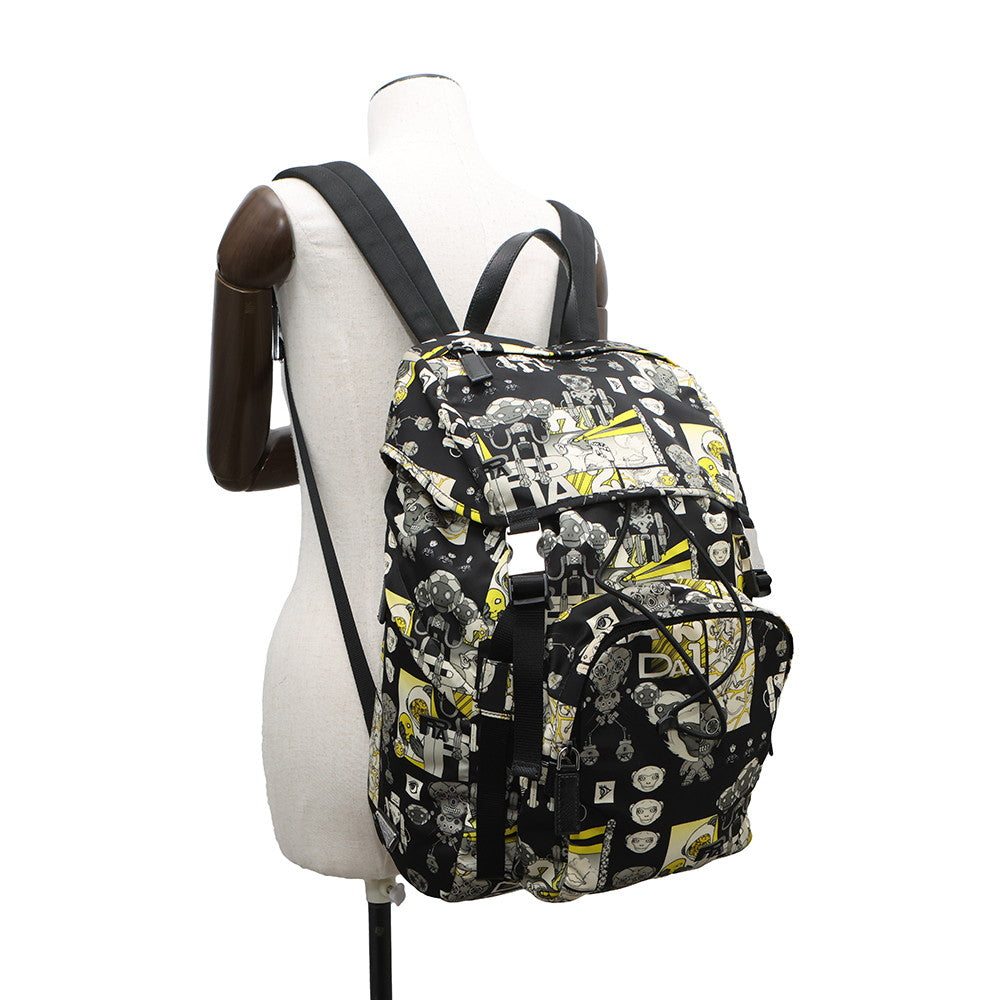 PRADA ?Comic Backpack Black Nylon