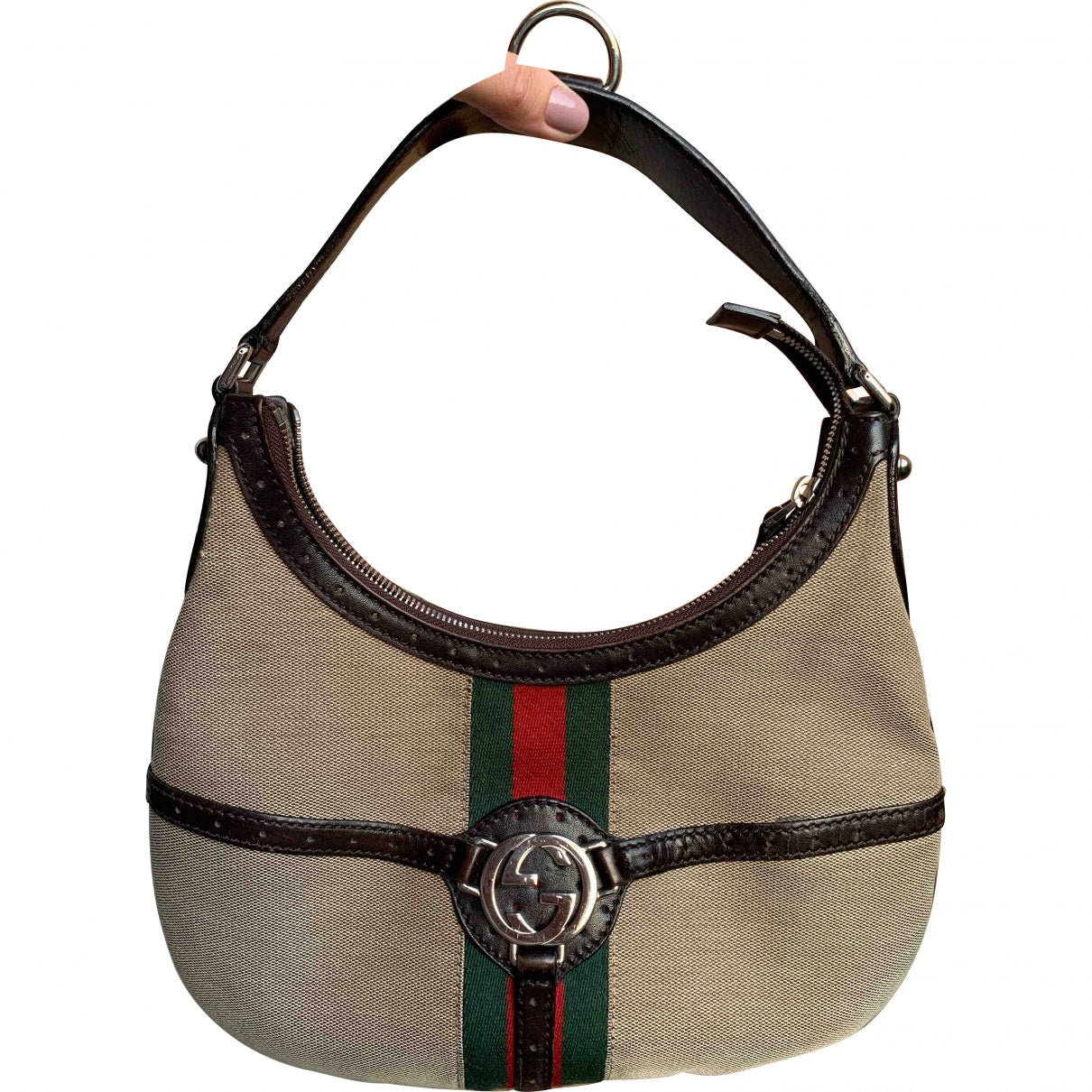 Gucci beige cloth handbag