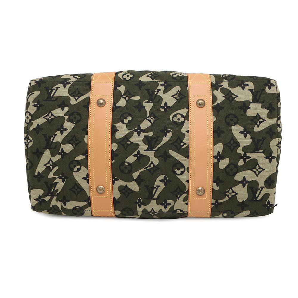 LOUIS VUITTON tray Green/Light Beige/NoirM95783 monogrammo flage