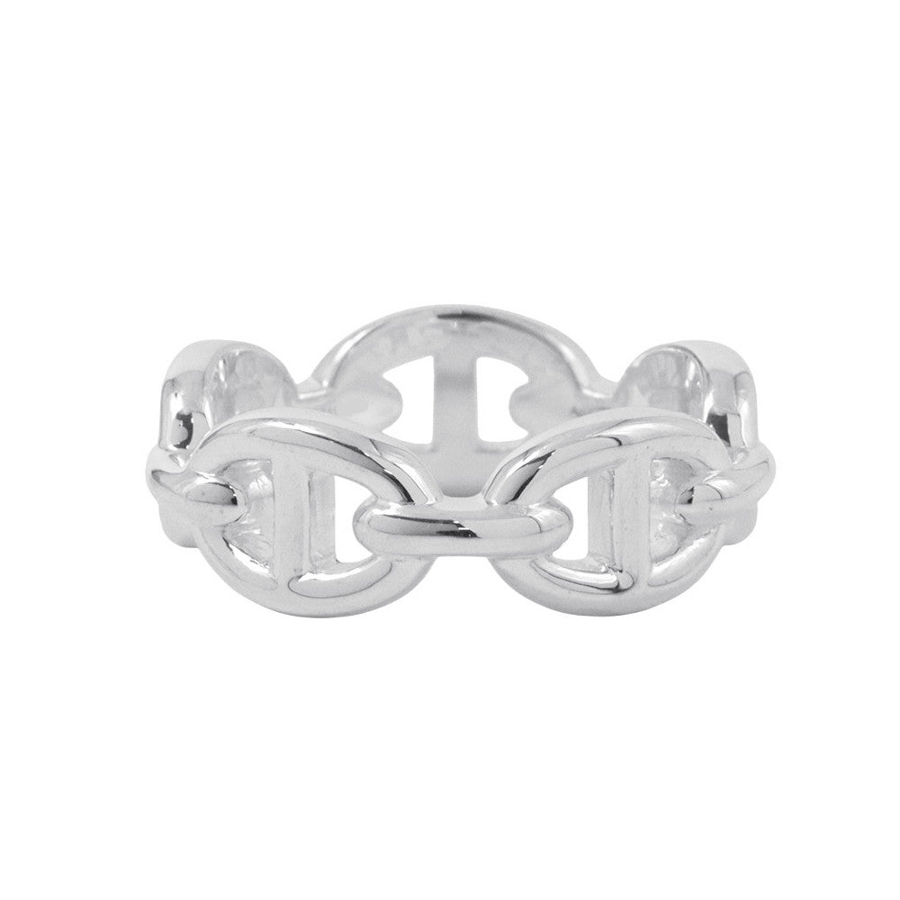 HERMES Chaine d'Ancre Anchene Ring Size PM/54/#14 SV925
