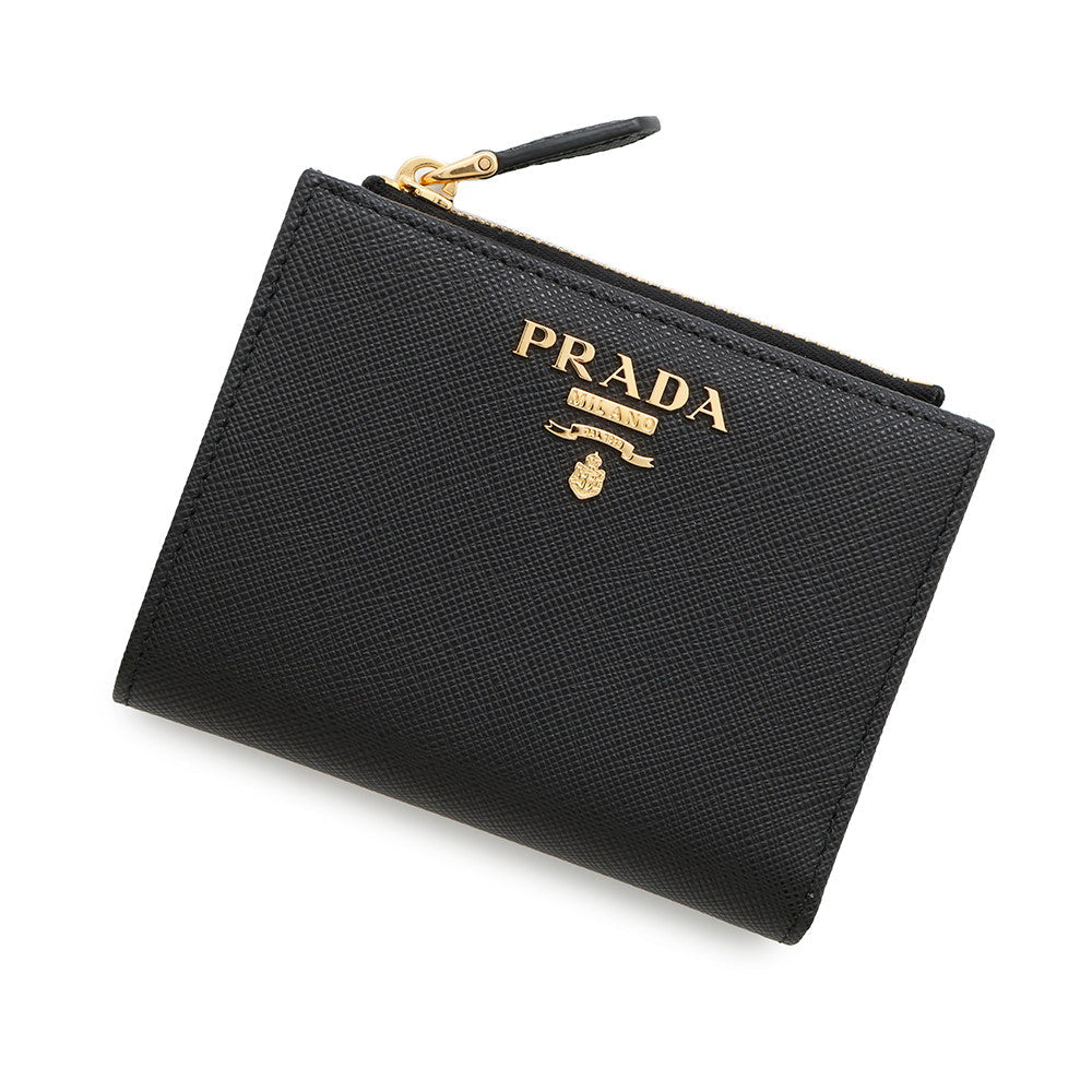 PRADA Saffiano Leather Multicolor Wallet Black/Pink1ML050 Leather