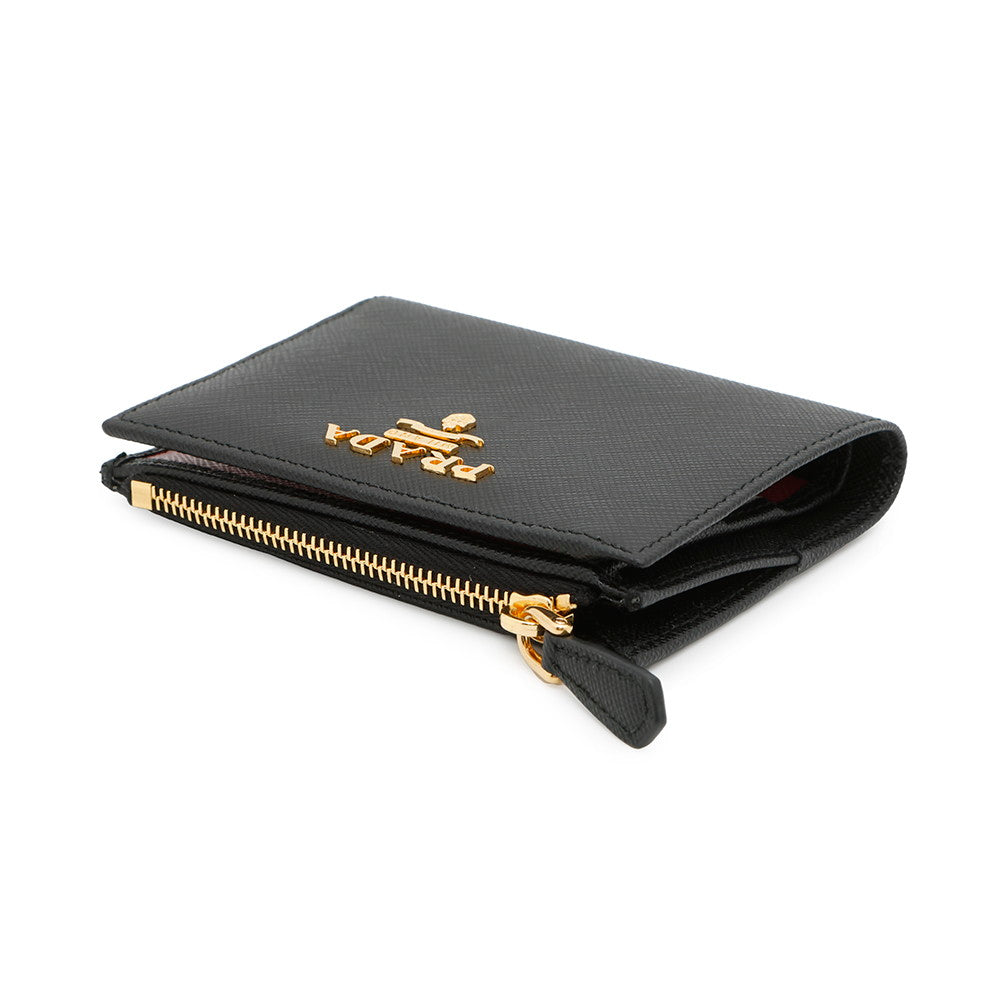 PRADA Saffiano Leather Multicolor Wallet Black/Pink1ML050 Leather