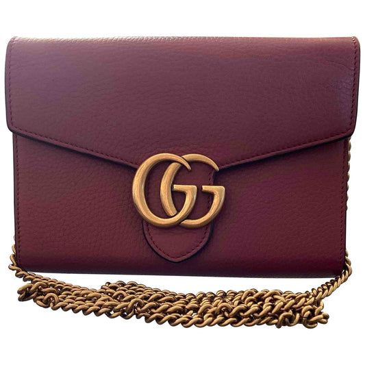Gucci marmont  leather clutch bag