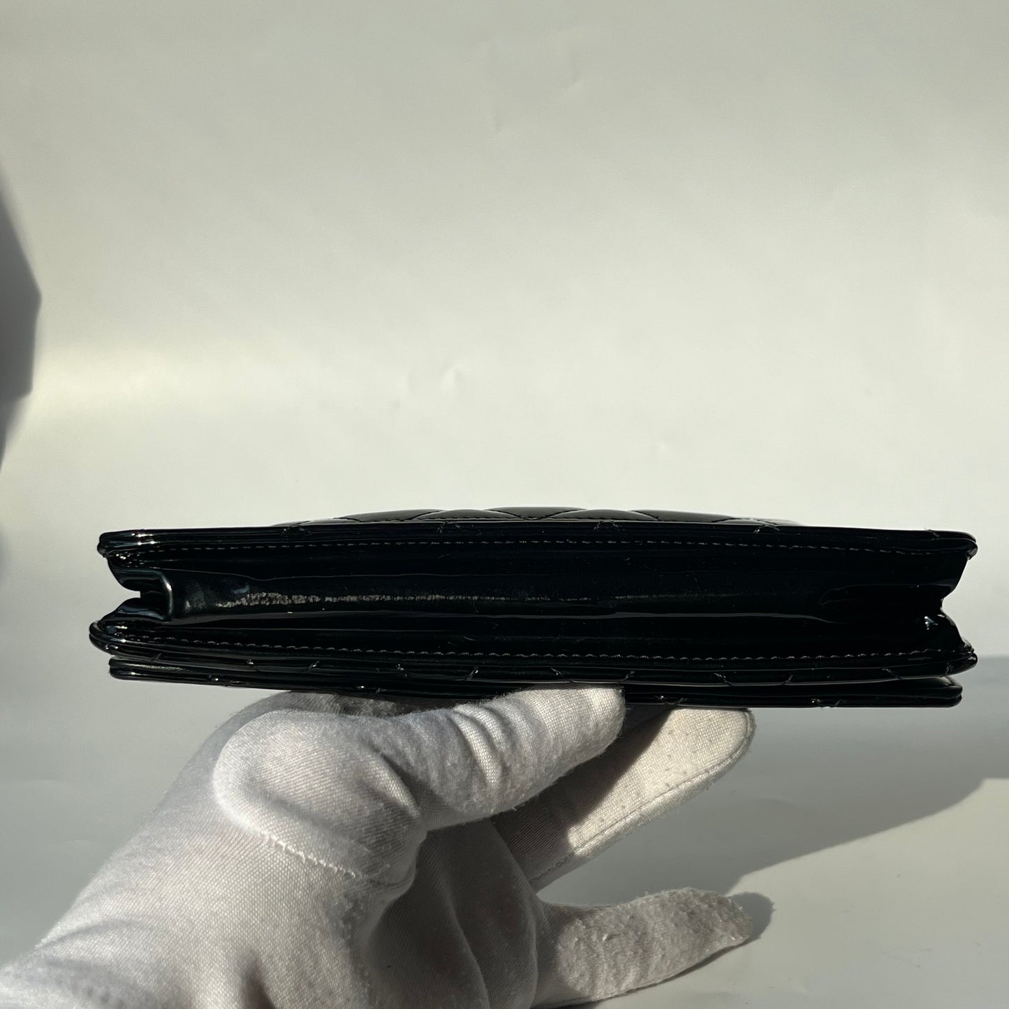 Chanel Wallet on Chain Classic Flap Black Patent Leather