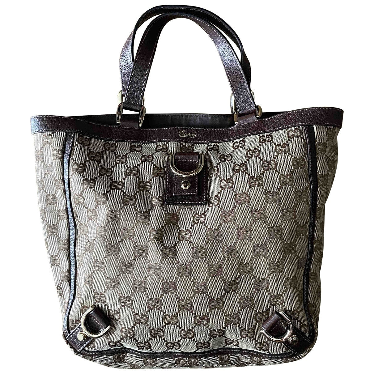 Gucci brown cloth handbag