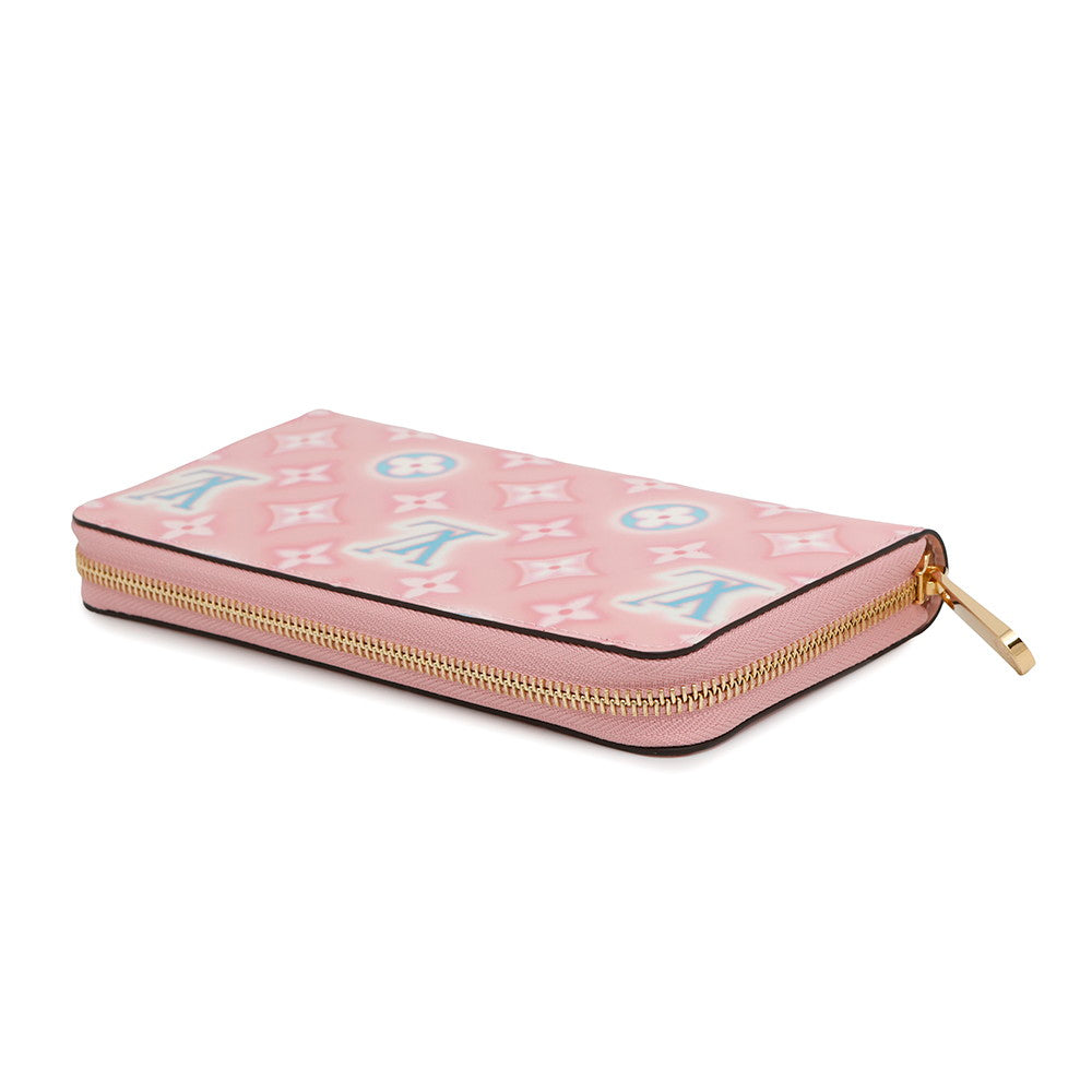 LOUIS VUITTON Valentine Japan Limited Edition Color Zippy Wallet Light PinkNeonM81145 Monogram Vernis Leather