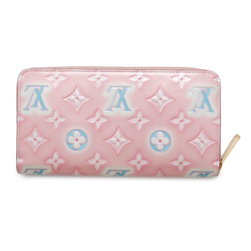 LOUIS VUITTON Valentine Japan Limited Edition Color Zippy Wallet Light PinkNeonM81145 Monogram Vernis Leather