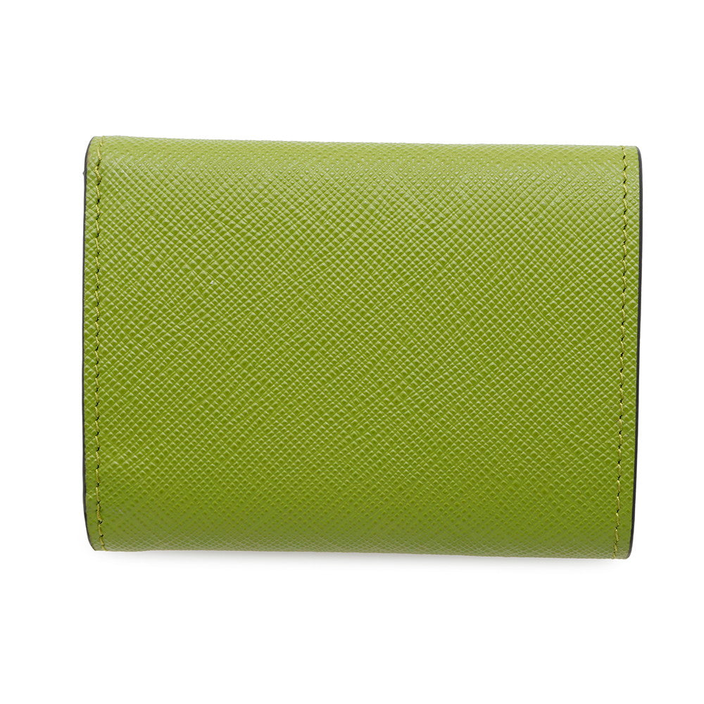PRADA Saffiano Leather Triangle Wallet Green2MH042 Leather