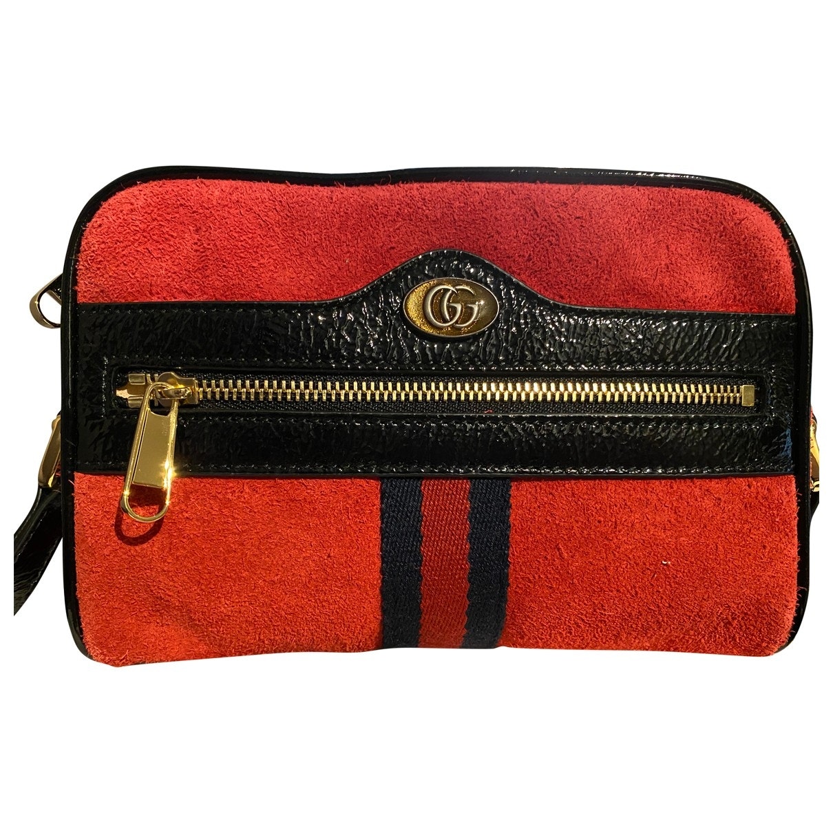 Gucci ophidia red suede handbag