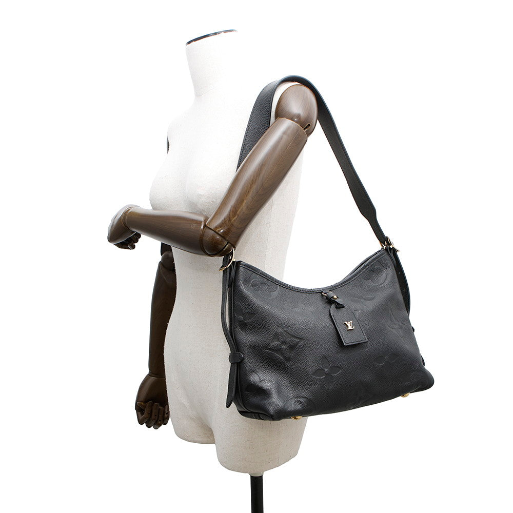 LOUIS VUITTON Carryall Zip NM BlackM46288 Monogram Empreinte Leather Size PM