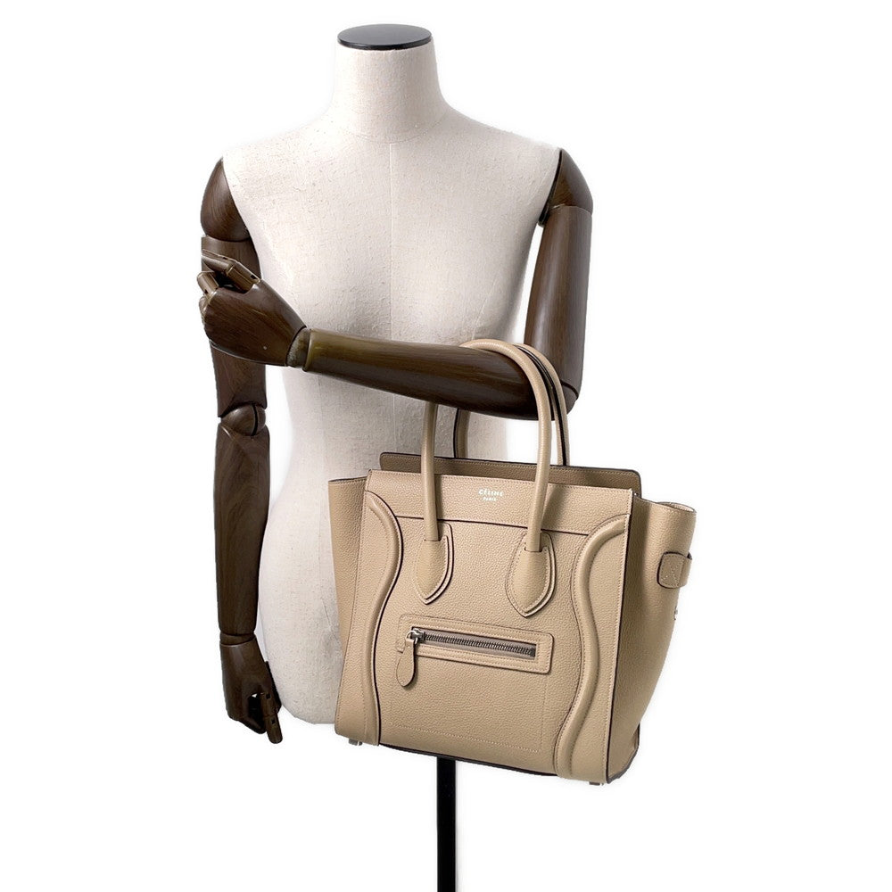 CELINE Luggage shopper Beige167793 Leather Size micro