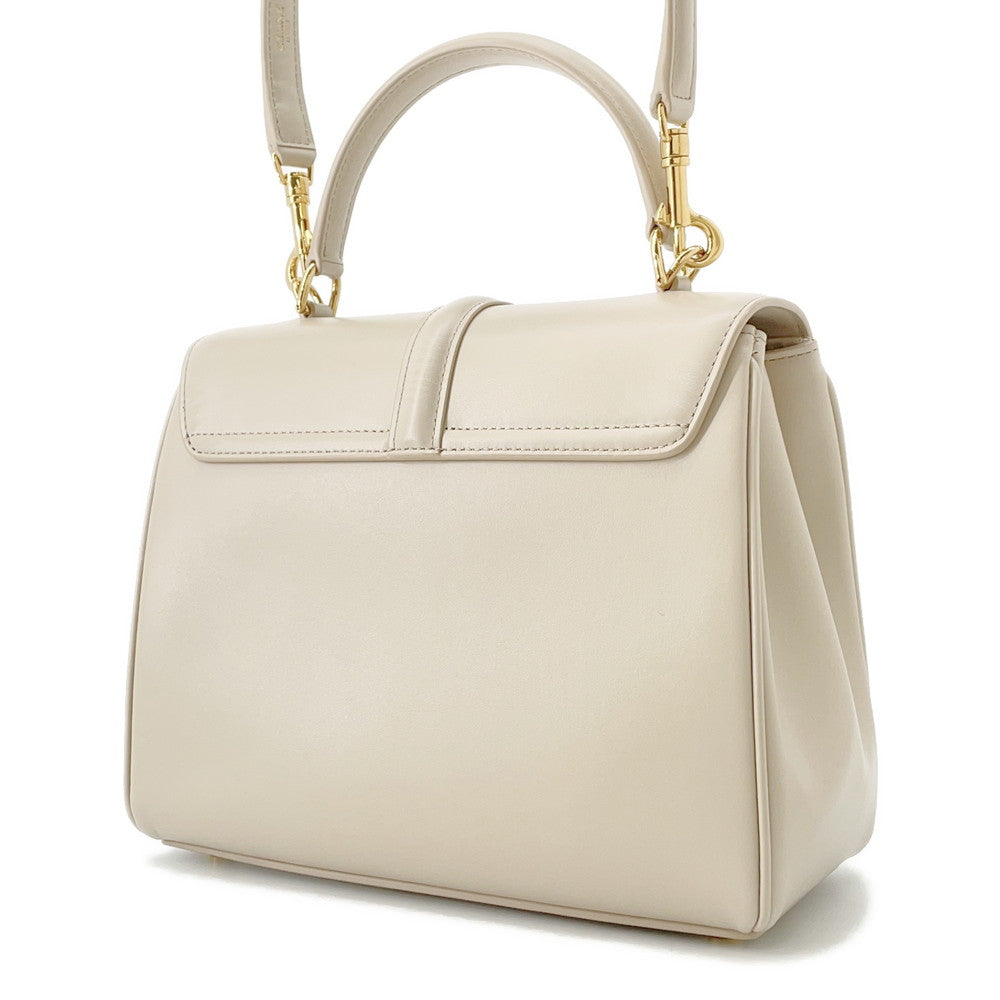 CELINE 16 Sèze Shoulder Bag Beige188003 Calf Leather Size Small