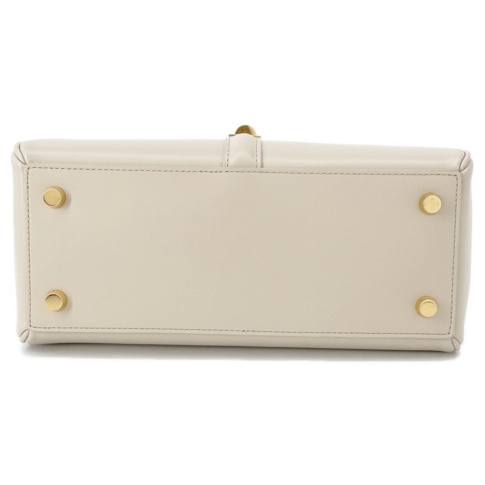 CELINE 16 Sèze Shoulder Bag Beige188003 Calf Leather Size Small
