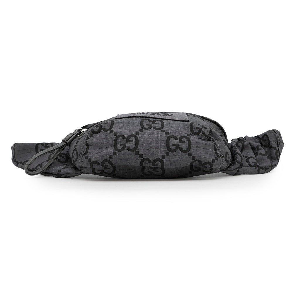 GUCCI GG Recycled Polyester Belt Bag Gray/Black767934 Eco-friendly NylonGG Polyester