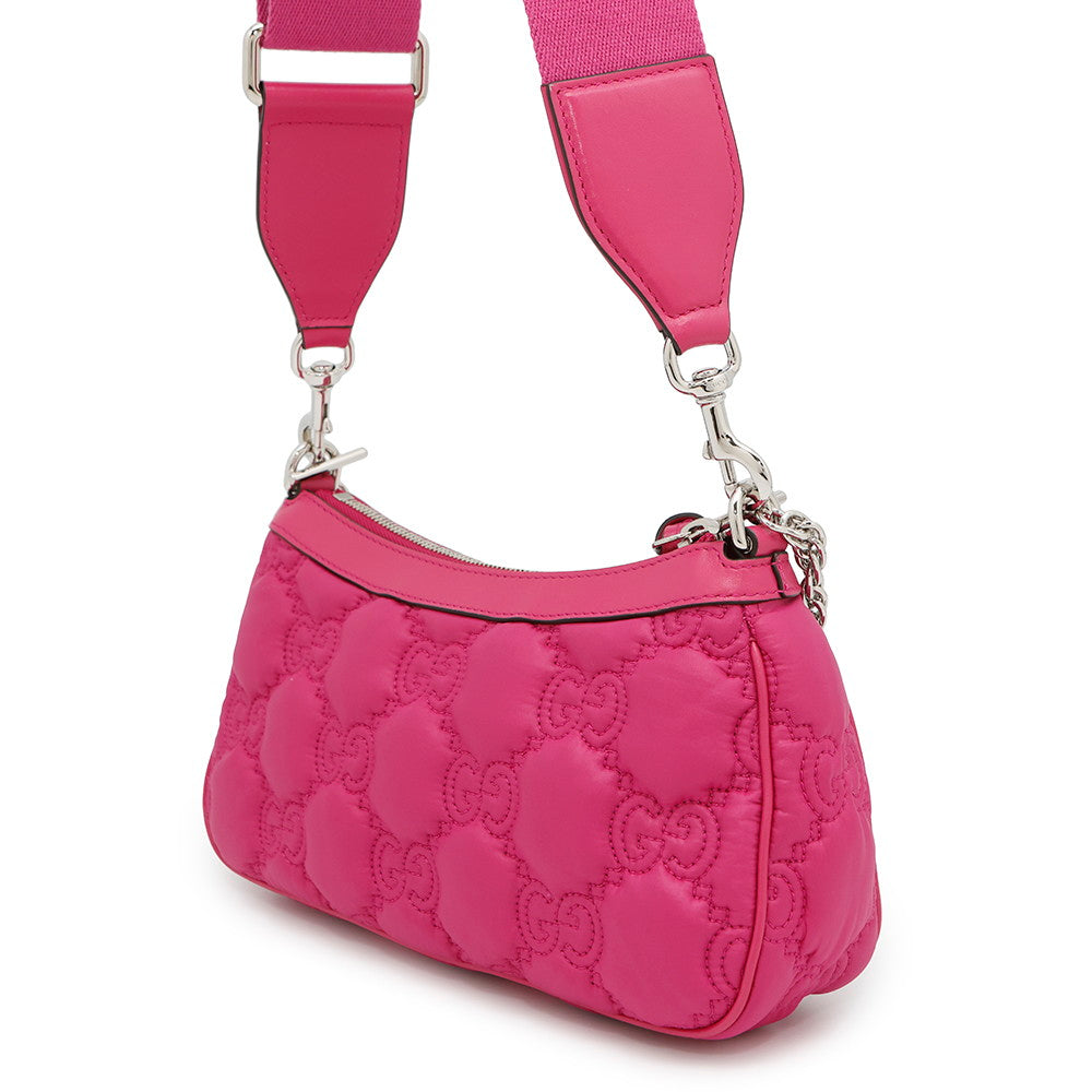 GUCCI GGMatelasse 2WAY Shoulder Bag Pink735049 Nylon Leather