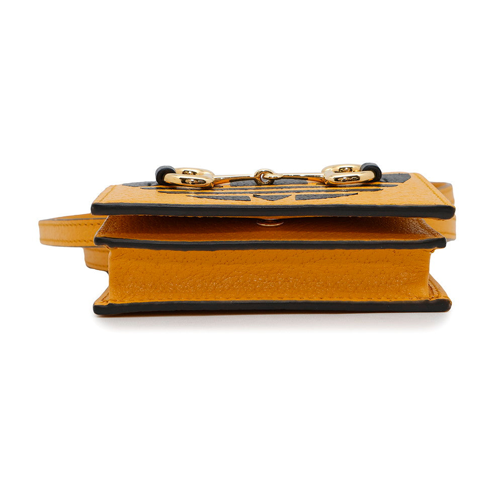 GUCCI Horsebit Shoulder Wallet Adidas Collaboration Yellow/Black702248 Leather