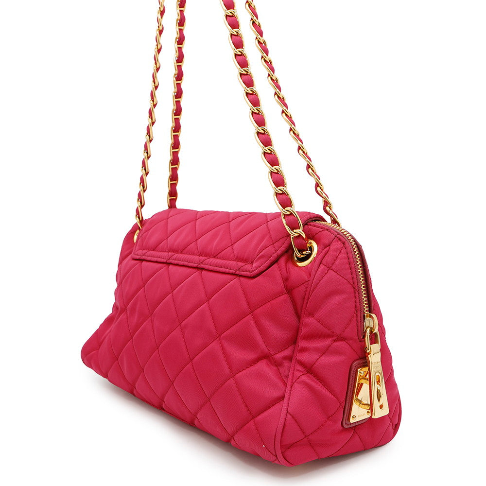 PRADA ?Quilted ChainShoulder Bag PinkBR4965 Nylon