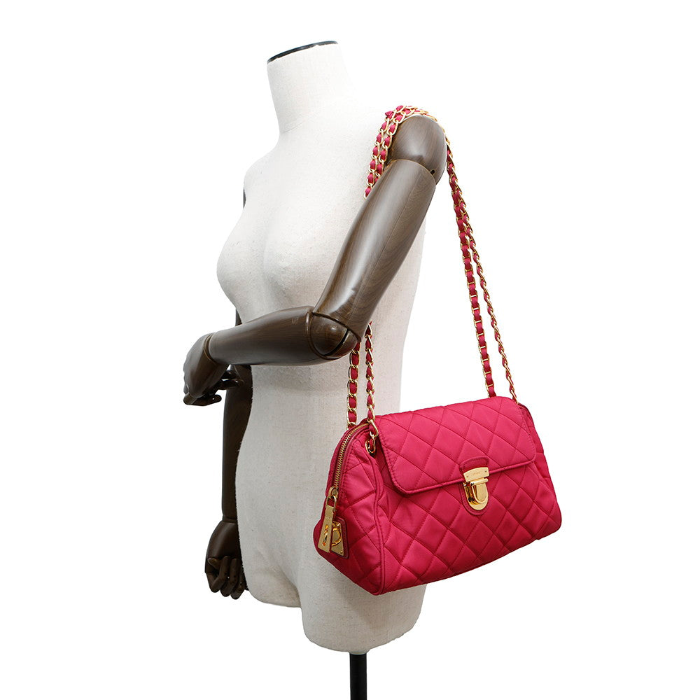 PRADA ?Quilted ChainShoulder Bag PinkBR4965 Nylon
