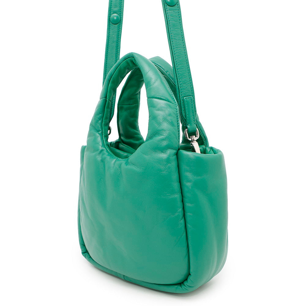 PRADA ?Logo 2WAY Mini Handbag Green1BA359 Soft Nappa Leather