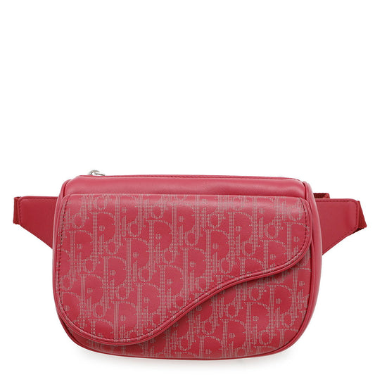 Dior ?Galaxy Saddle Crossbody Bag Red Leather