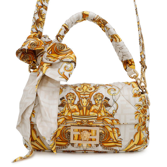 FENDI Fendace Mamma Bucket Ivory/Yellow8BR600 Nylon