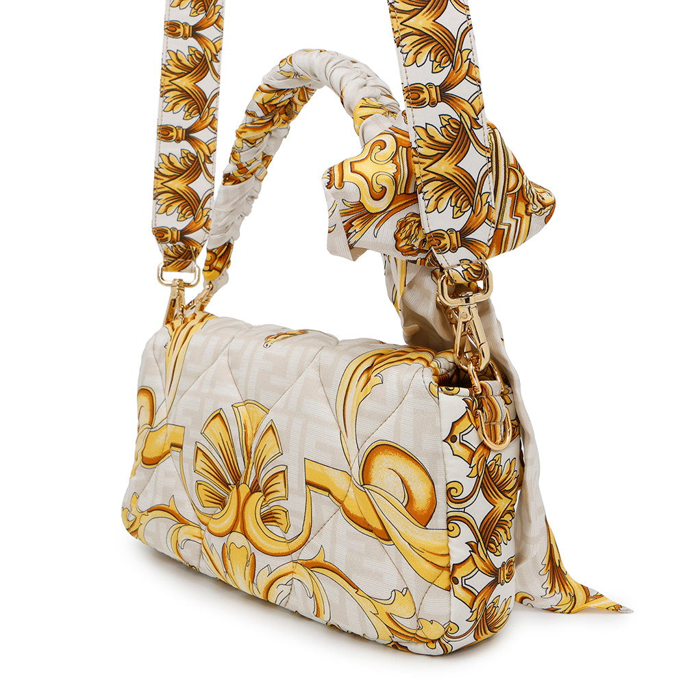 FENDI Fendace Mamma Bucket Ivory/Yellow8BR600 Nylon
