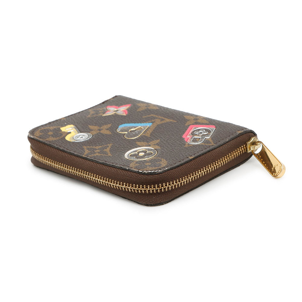 LOUIS VUITTON Zippy Coin Purse PinkM64118 Monogram / Love Padlock