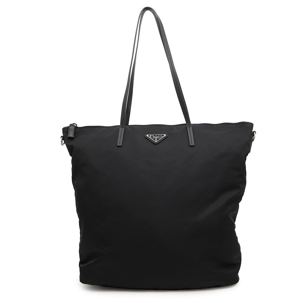 PRADA ?2way Tote Bag Black1BG189 Leather Nylon