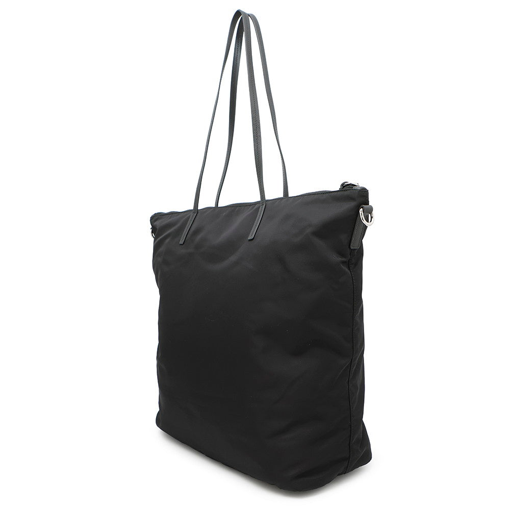 PRADA ?2way Tote Bag Black1BG189 Leather Nylon