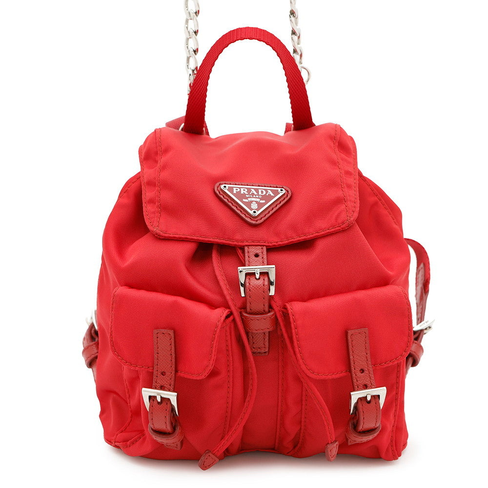 PRADA ?Nylon Mini Backpack Red1BH029 Nylon Size Mini