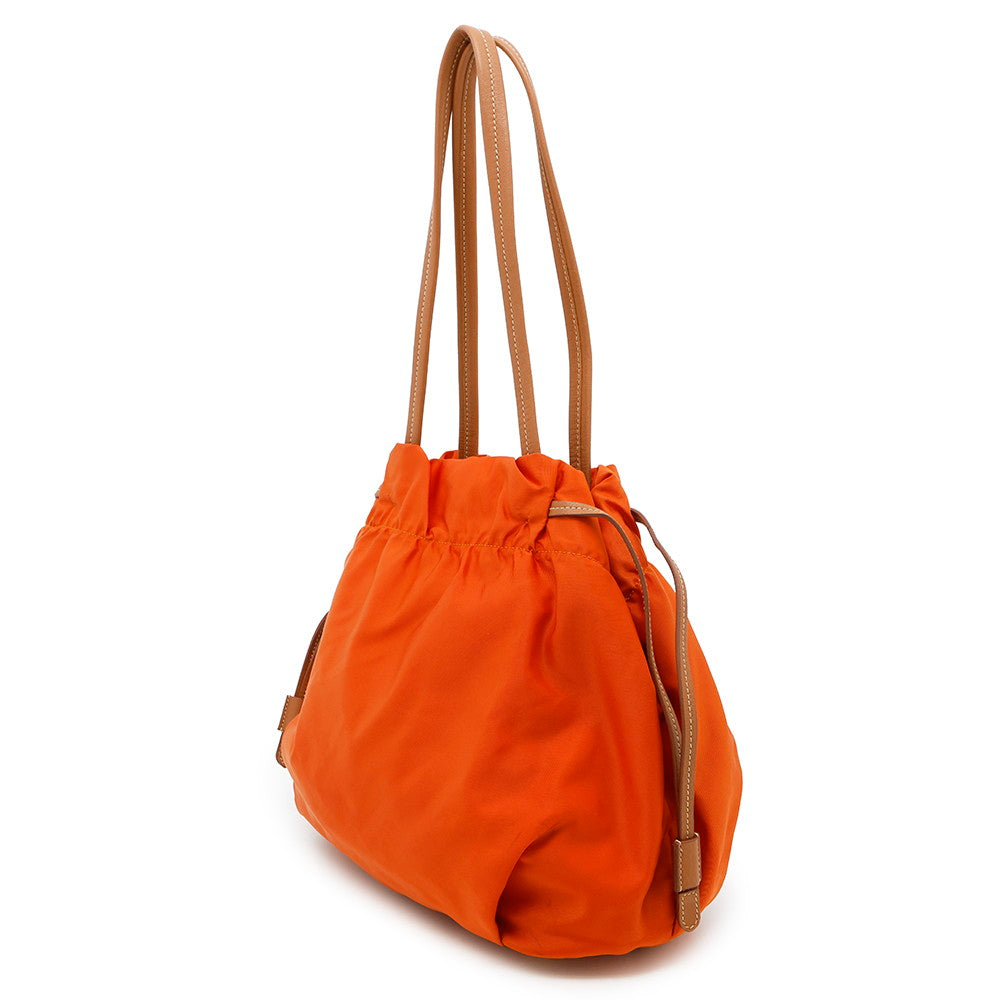 PRADA ?Nylon Handbag OrangeBN1757 Nylon Leather