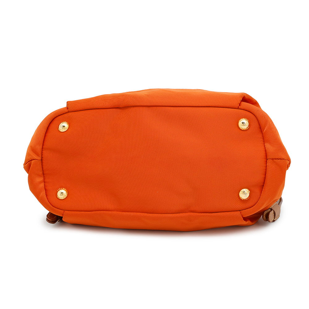 PRADA ?Nylon Handbag OrangeBN1757 Nylon Leather