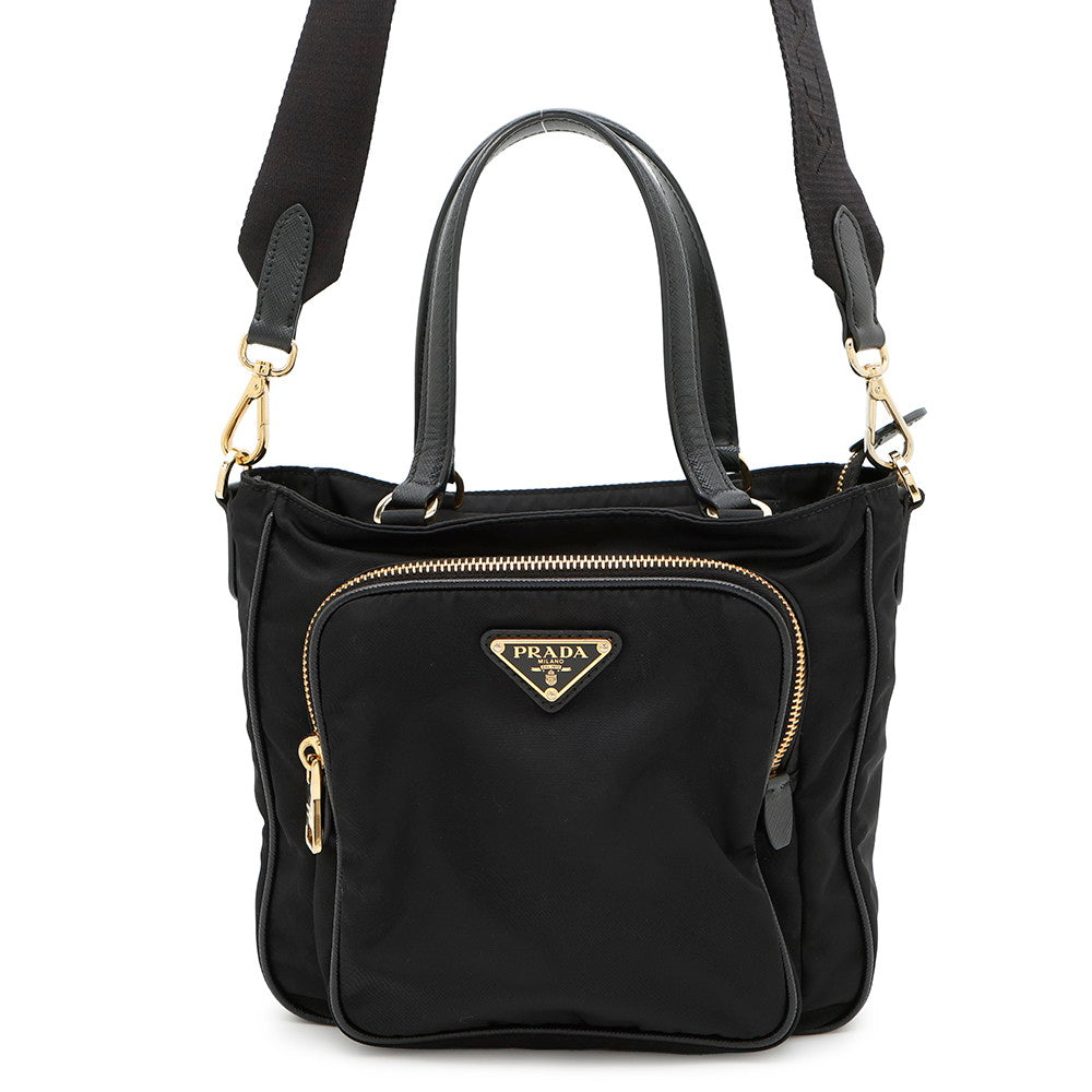 PRADA ?Nylon 2wayTote Bag Black1BG308 Nylon Leather