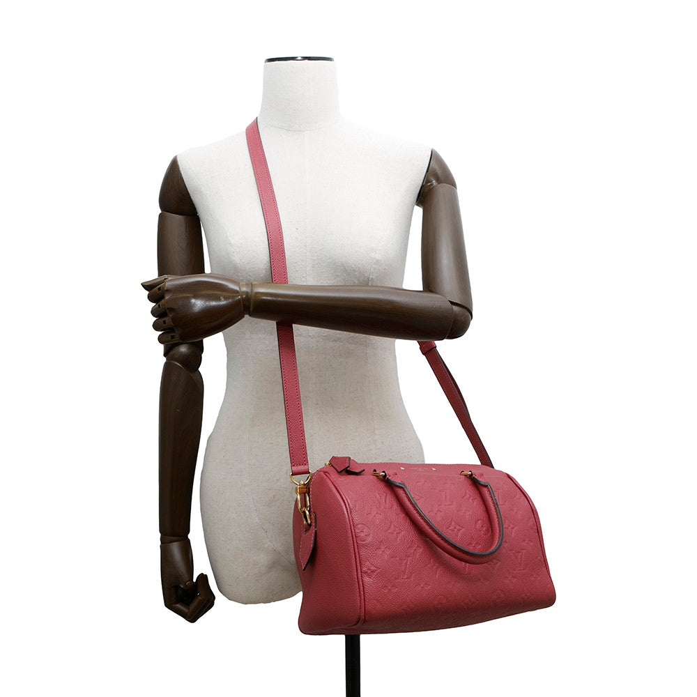 LOUIS VUITTON Speedy BandouliereNM Rose pruyereM43736 Monogram Empreinte Leather Size 25
